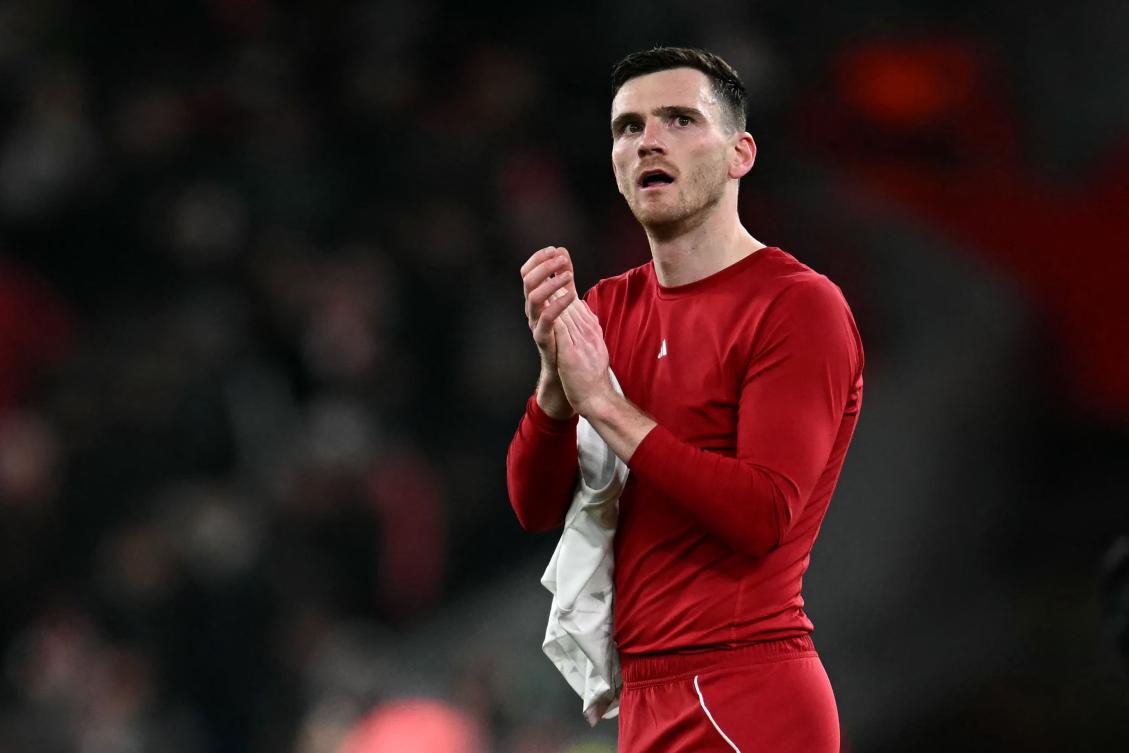 The club’s announcement Thursday called Robertson “a genuine Liverpool legend” who has made 373 appearances. (AFP)