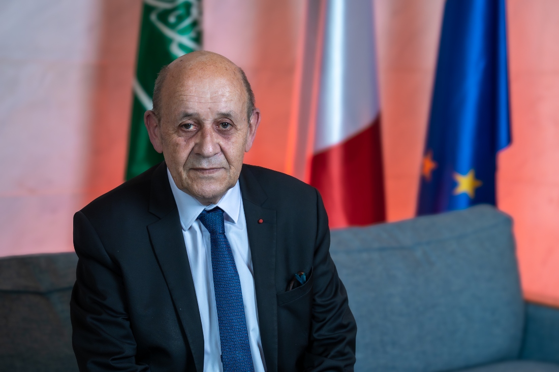 Jean-Yves Le Drian, Executive President of the French Agency for the Development of AlUla and personal envoy of the President of the French Republic for Lebanon, former Minister of Defense and Foreign Affairs. (AN Photo/Huda Bashatah)