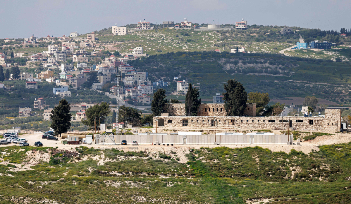 This photograph shows a view of the new mobile houses (caravans) in the settlement of Sa-Nur, south of Jenin, in the Israeli-occupied West Bank on April 10, 2026. (AFP)