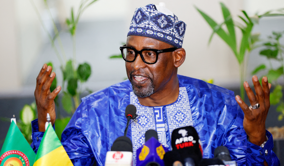 Mali's Foreign Minister Abdoulaye Diop addresses the press during the BAMEX'25 Defense Expo, in Bamako, Mali, November 12, 2025. (REUTERS)