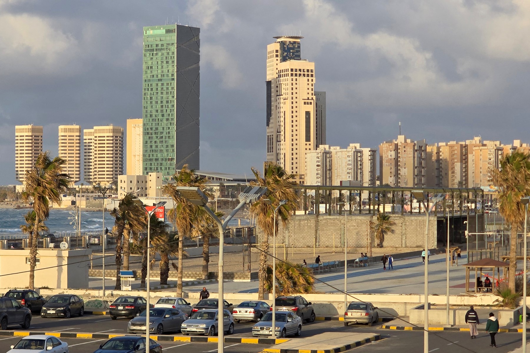 This picture shows a partial view of the skyline in Tripoli on February 14, 2025. (AFP)