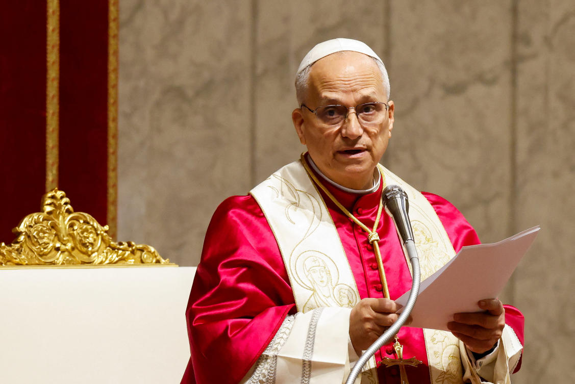 Pope Leo XIV presides over a Prayer Vigil and Rosary for Peace, in Saint Peter’s Basilica at the Vatican, Apr. 11, 2026. (Reuters)