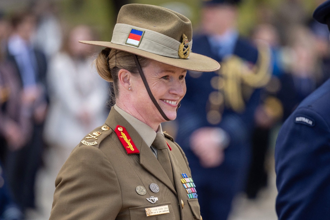 Lieutenant general Susan Coyle reacting as she attends an official event in Canberra, Australia. (Australian Defence Forces)