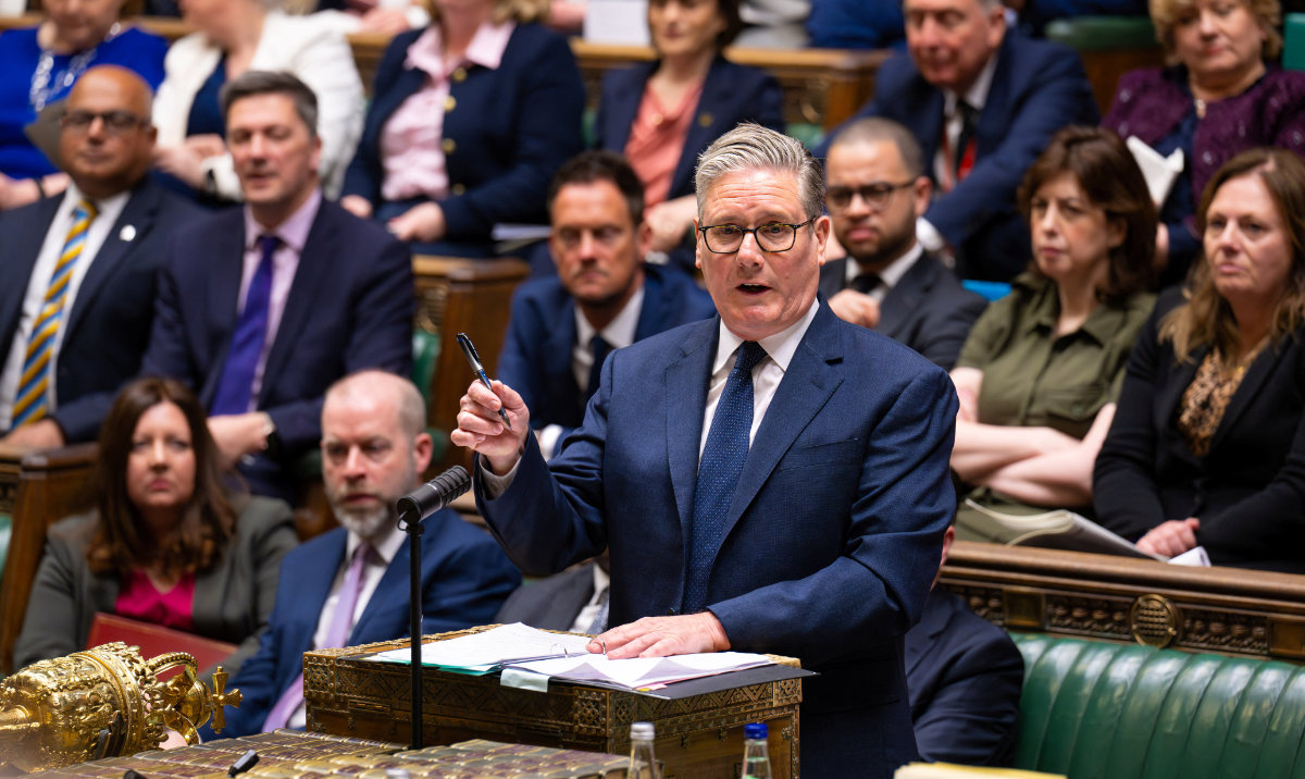 Britain's Prime Minister Keir Starmer speaks during Prime Minister's Questions at the House of Commons in London, Britain, April 15, 2026. (Reuters)