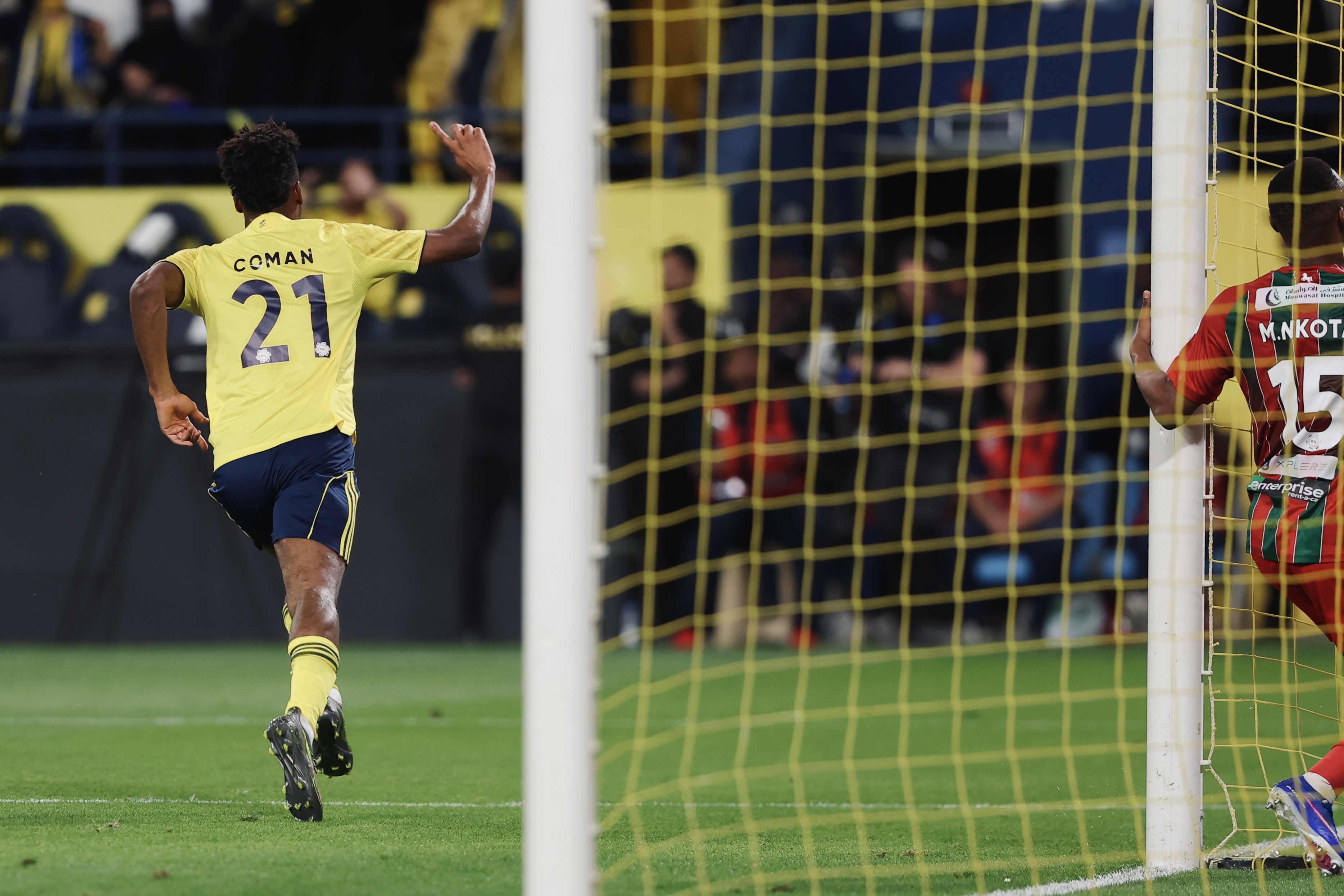 Kingsley Coman’s lone goal gave Al-Nassr a 1-0 victory over Al-Ettifaq. (X/@AlNassrFC)