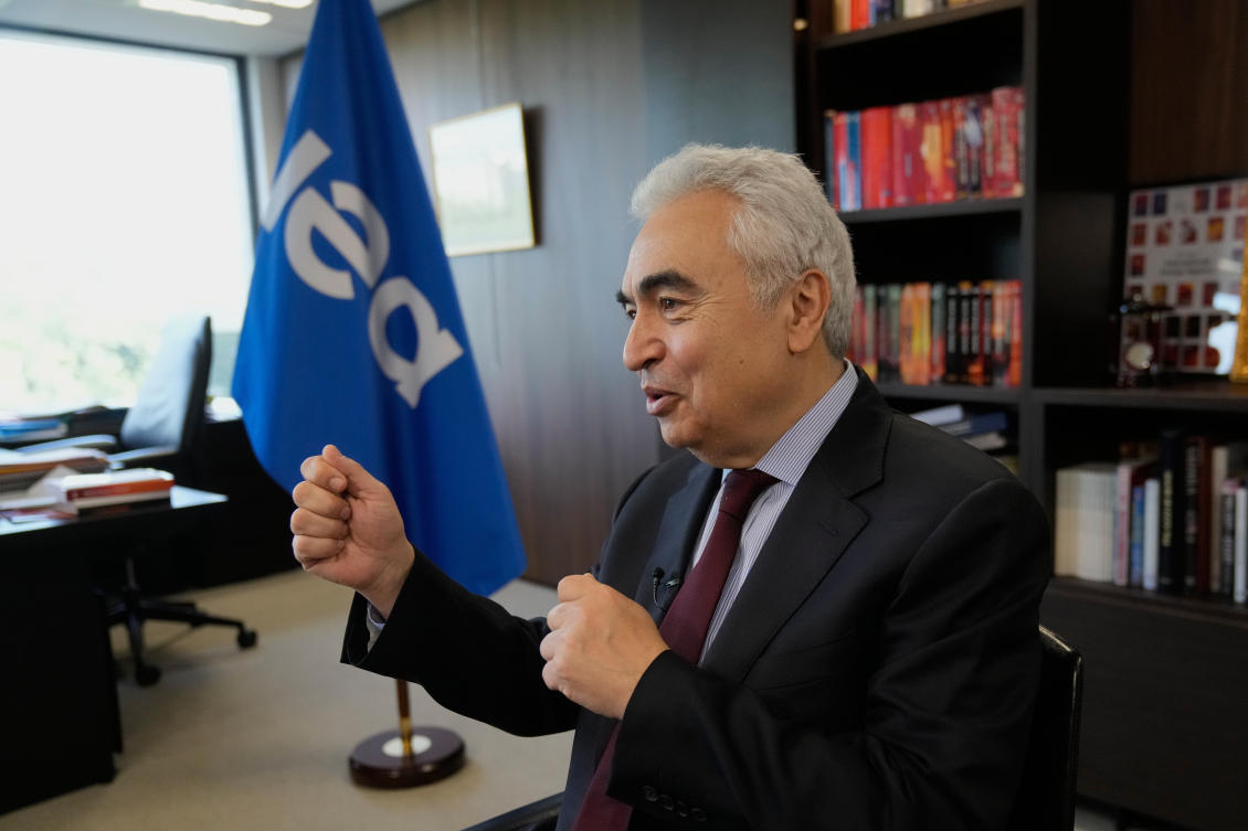 International Energy Agency Executive Director Fatih Birol at the IEA headquarters in Paris on Thursday. The economist said their could be flight cancelations “soon” if oil supplies remain blocked by the Iran war. (AP)
