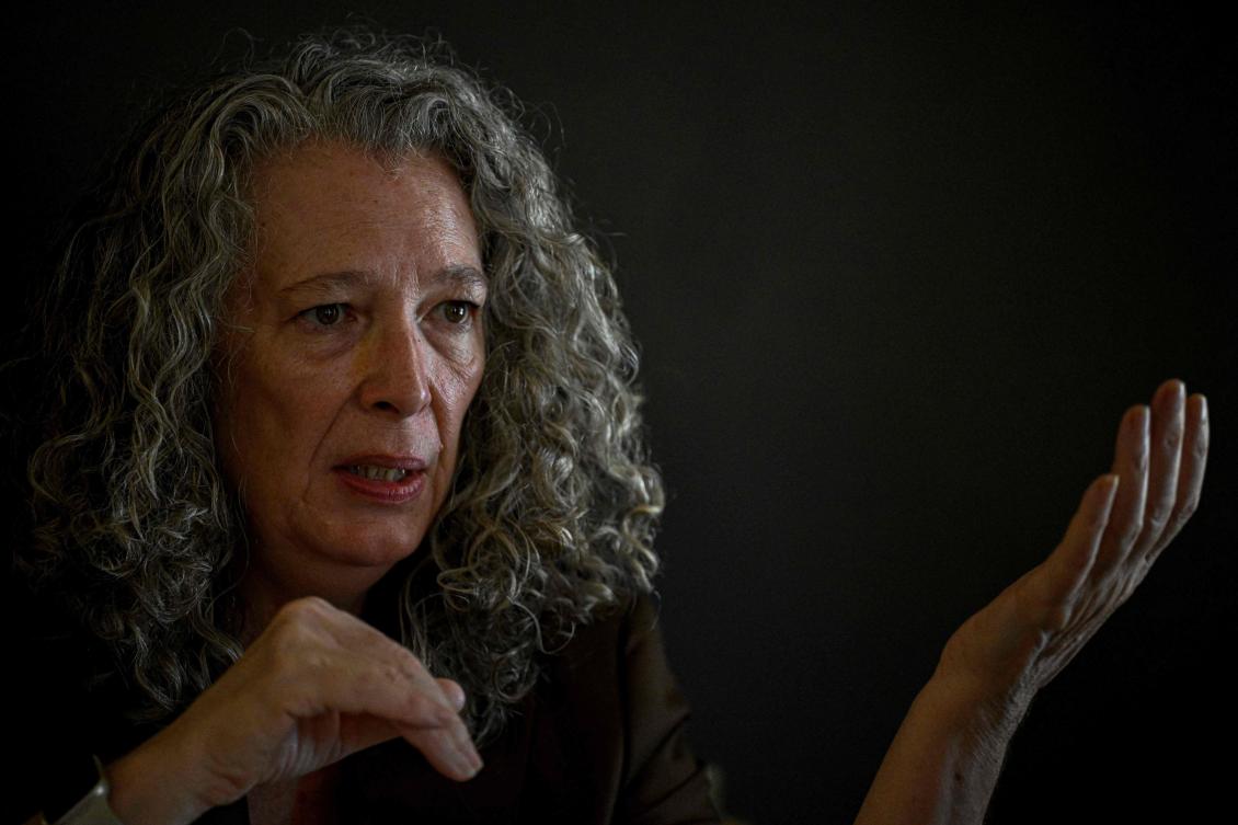 United Nations Humanitarian Coordinator in Sudan, Denise Brown, talks during an interview with AFP at her office in Sudanese capital of Khartoum on April 16, 2026. (AFP)