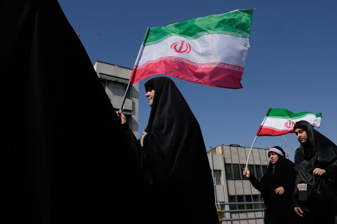 Iran partially reopened its airspace on Saturday to international flights crossing the eastern part of its territory. (AP)