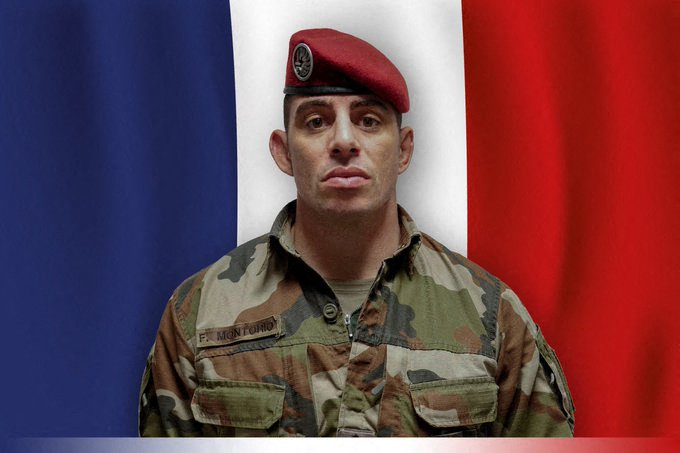 This handout photograph released on April 18, 2026 from the X account of France’s Defense Ministry shows Sergeant Major Florian Montorio, of the 17th Parachute Engineer Regiment in Montauban, who was killed during an attack against UNIFIL in southern Lebanon. (X/@Armee_Gouv/AFP)