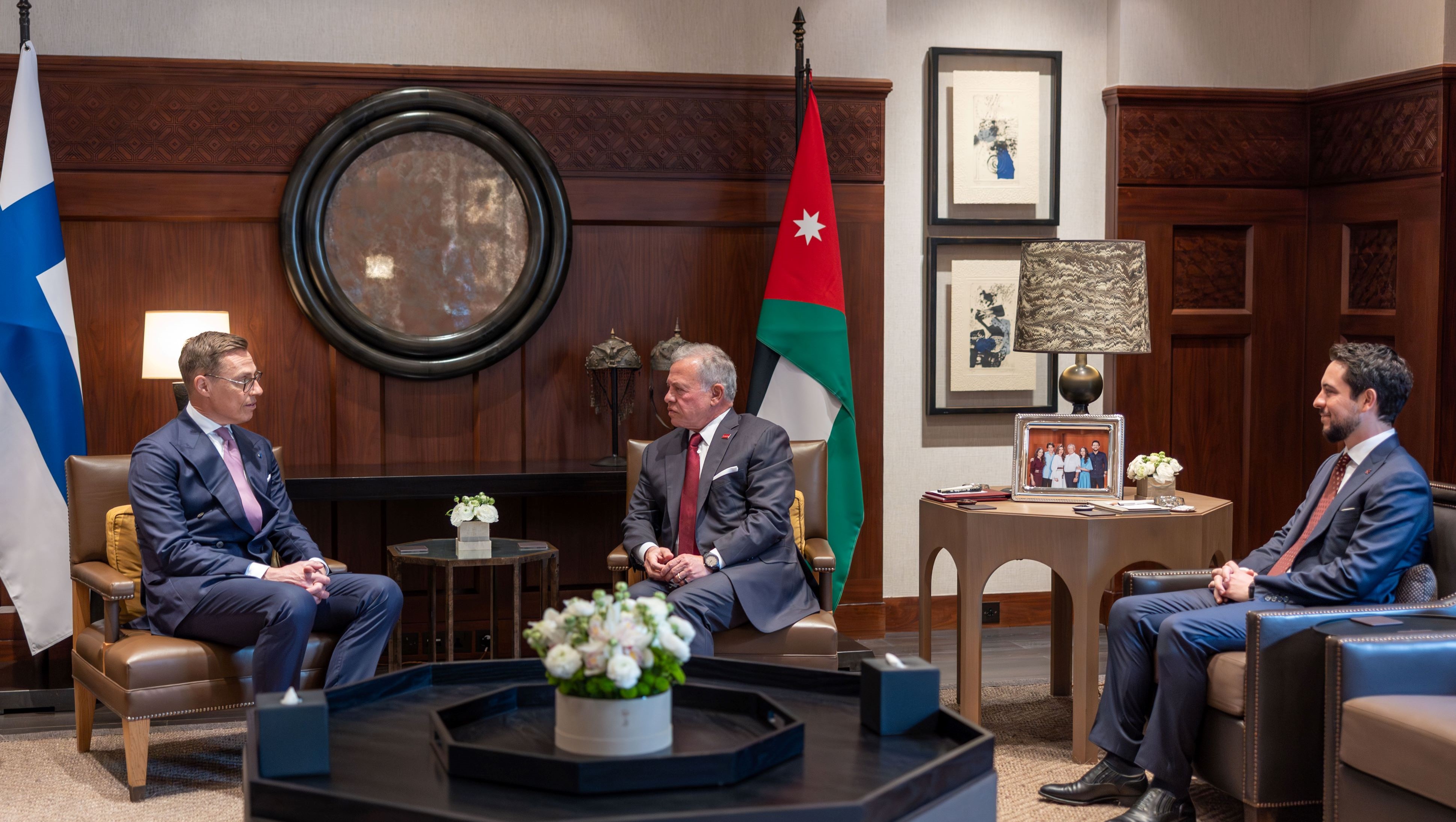 Finland’s President Alexander Stubb stressed Jordan’s initiatives to foster peace in the Middle East. (Petra)