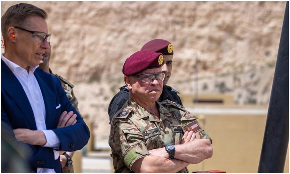 Jordan’s king and president of Finland attend military exercise in Amman