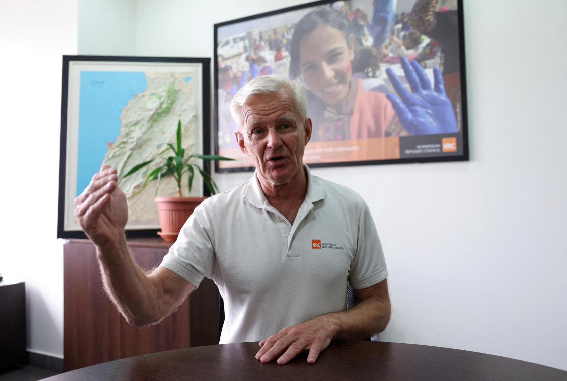 Jan Egeland, secretary-general of the Norwegian Refugee Council, warned of the dire consequences for his agency's work of the increased fuel costs from the Iran war. (Reuters/File)