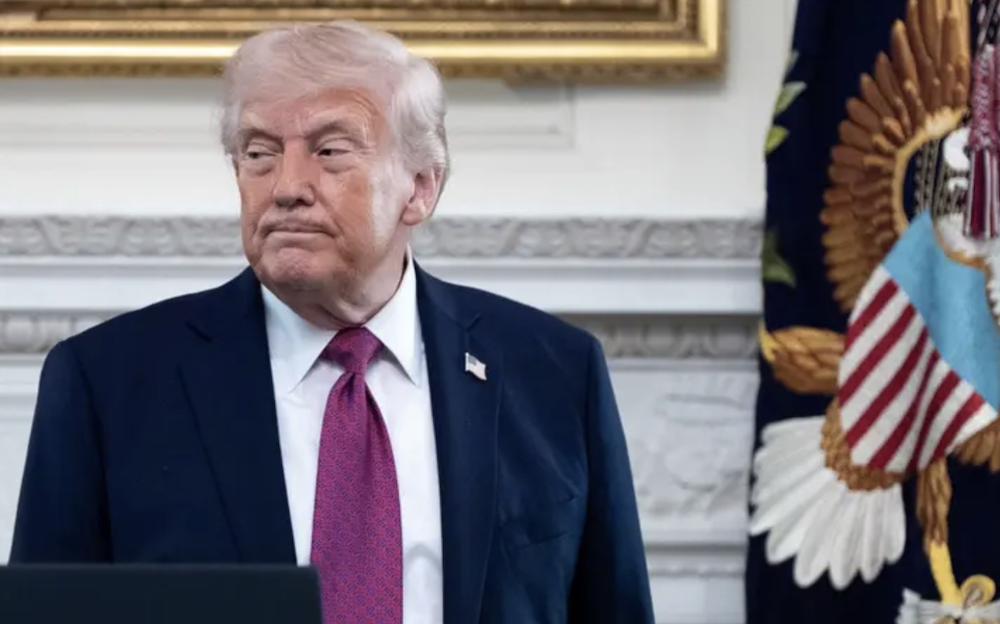 President Donald Trump in the State Dining Room of the White House, April 21, 2026. (AP)