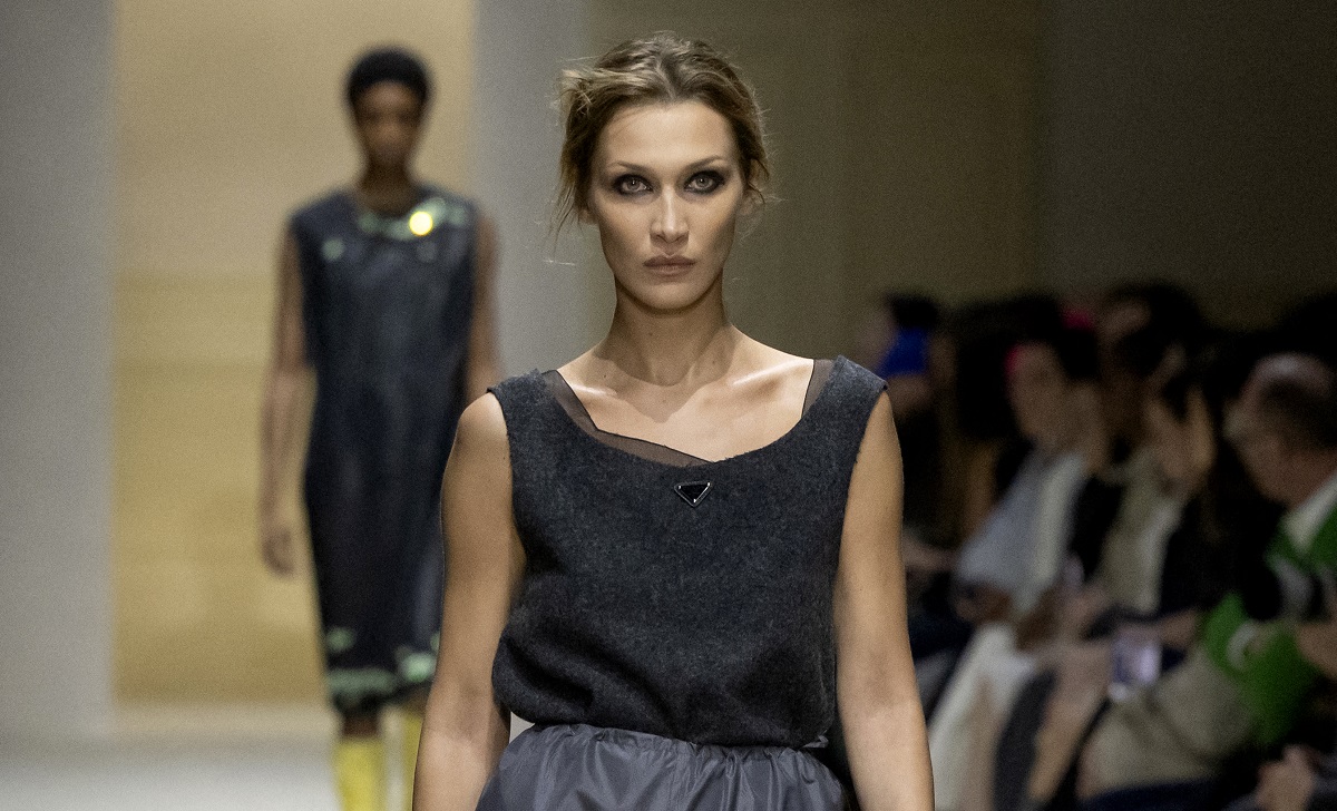 Bella Hadid stars in a new campaign for Prada, months after walking the runway for the brand at Milan Fashion Week. (AFP)