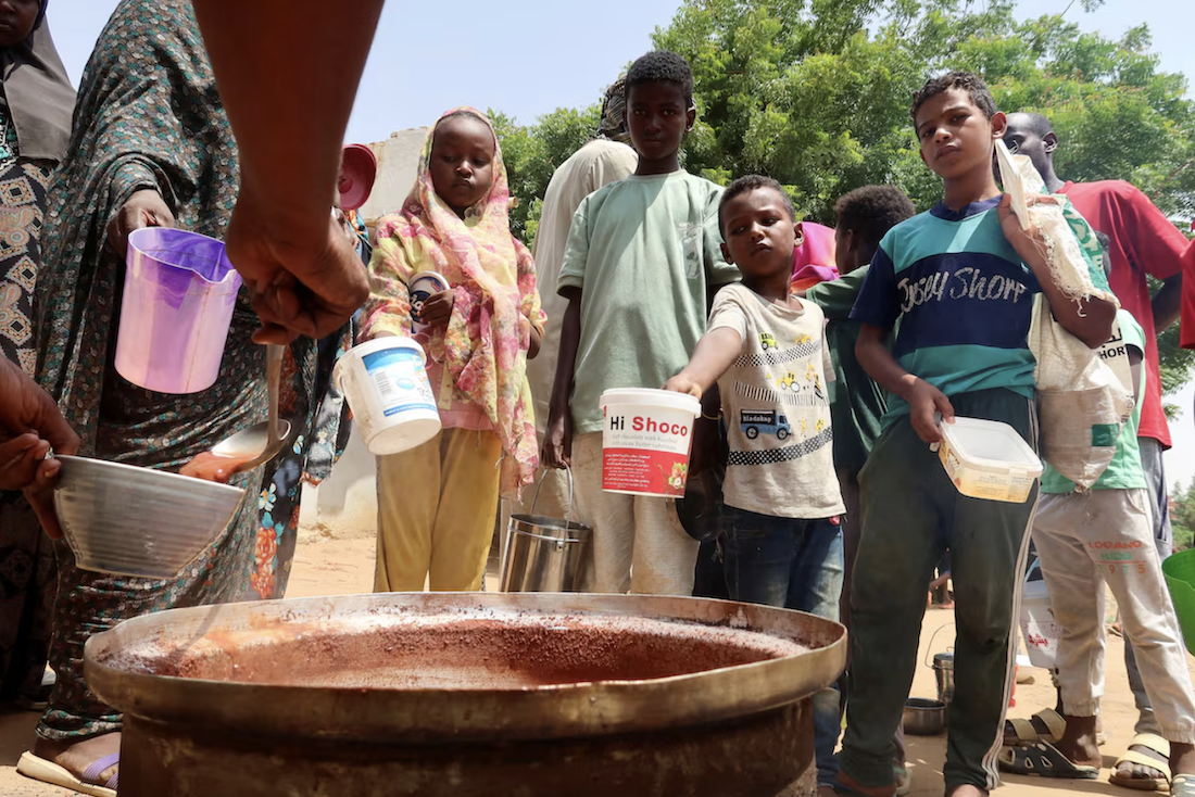 According to an assessment by the UN’s Food and Agriculture Organization, 28.9 million people, around 62 percent of Sudan’s population, are facing acute food insecurity. (File/Reuters)