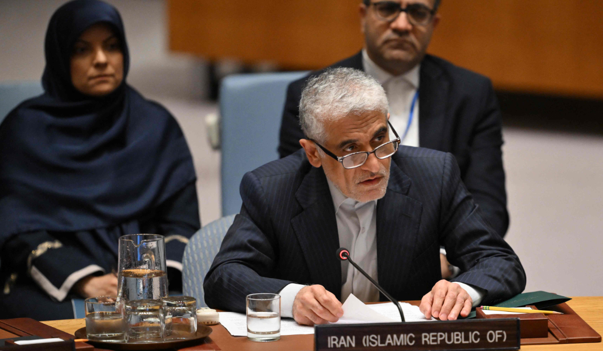 Iran's UN representative Amir Saeid Iravani speaks during a United Nations Security Council meeting on the Israel-Iran conflict at the UN headquarters in New York on June 20, 2025. (AFP file photo)
