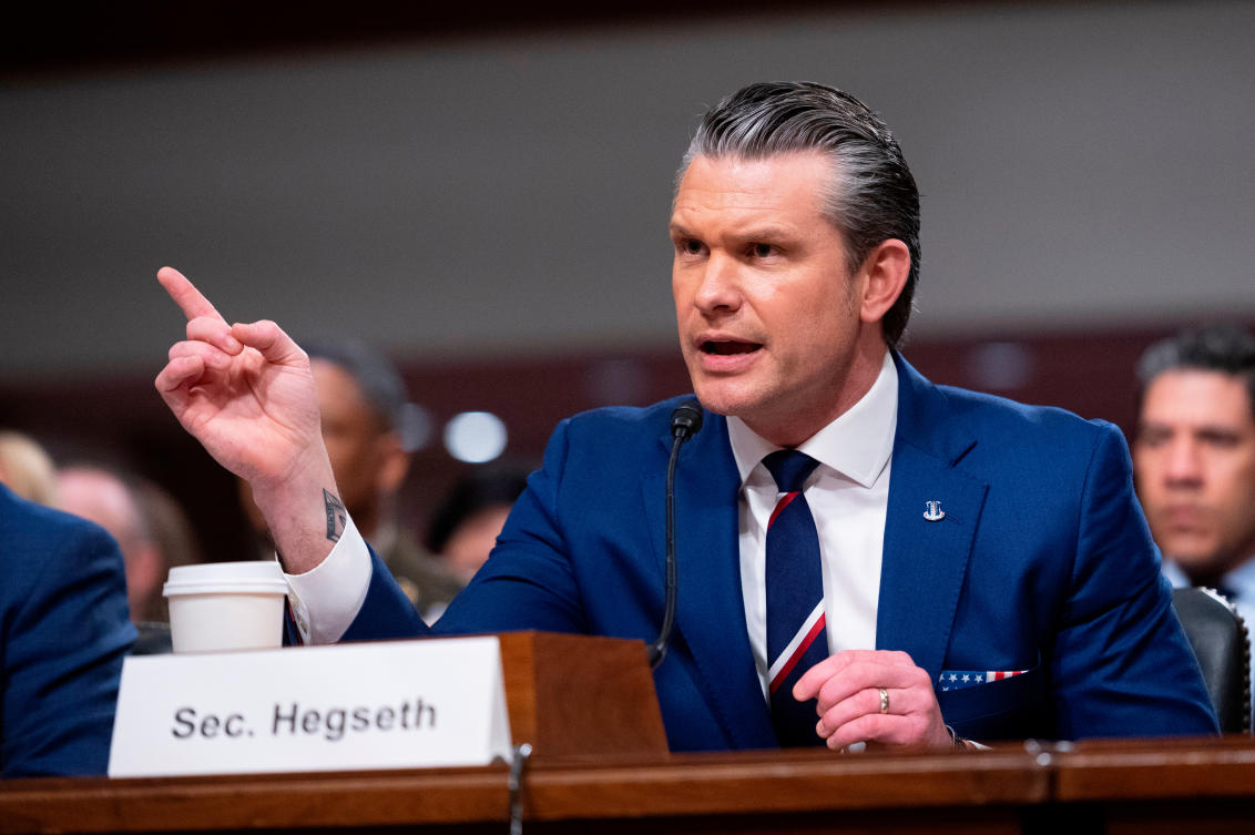 Secretary of Defense Pete Hegseth testifies before the Senate Armed Services Committee, on Capitol Hill, in Washington on Thursday. (AP)