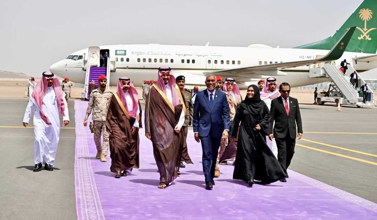 Maldives president arrives in Madinah