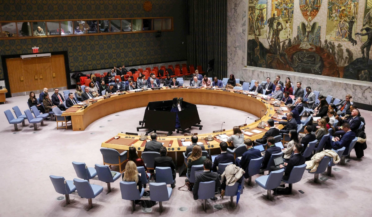 General view of a United Nations Security Council meeting on US military actions against Venezuela, at United Nations headquarters on December 23, 2025 in New York. (AFP)