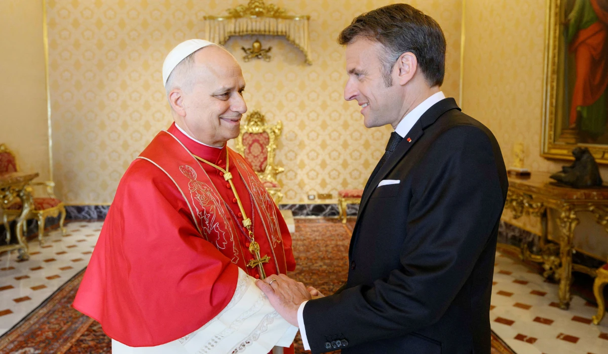Macron talks war, peace and basketball with Pope Leo