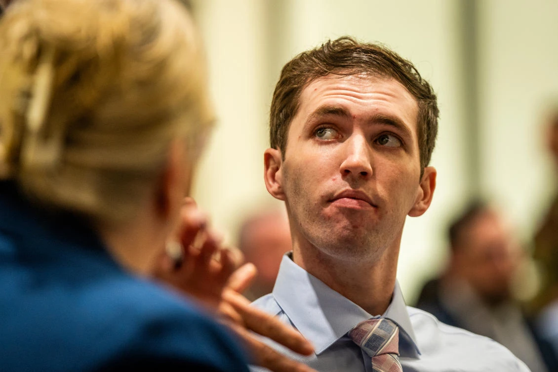 Tyler Robinson’s attorneys are seeking to delay his May preliminary hearing, when prosecutors must show that they have enough evidence to proceed to a trial. (The Salt Lake Tribune via AP)