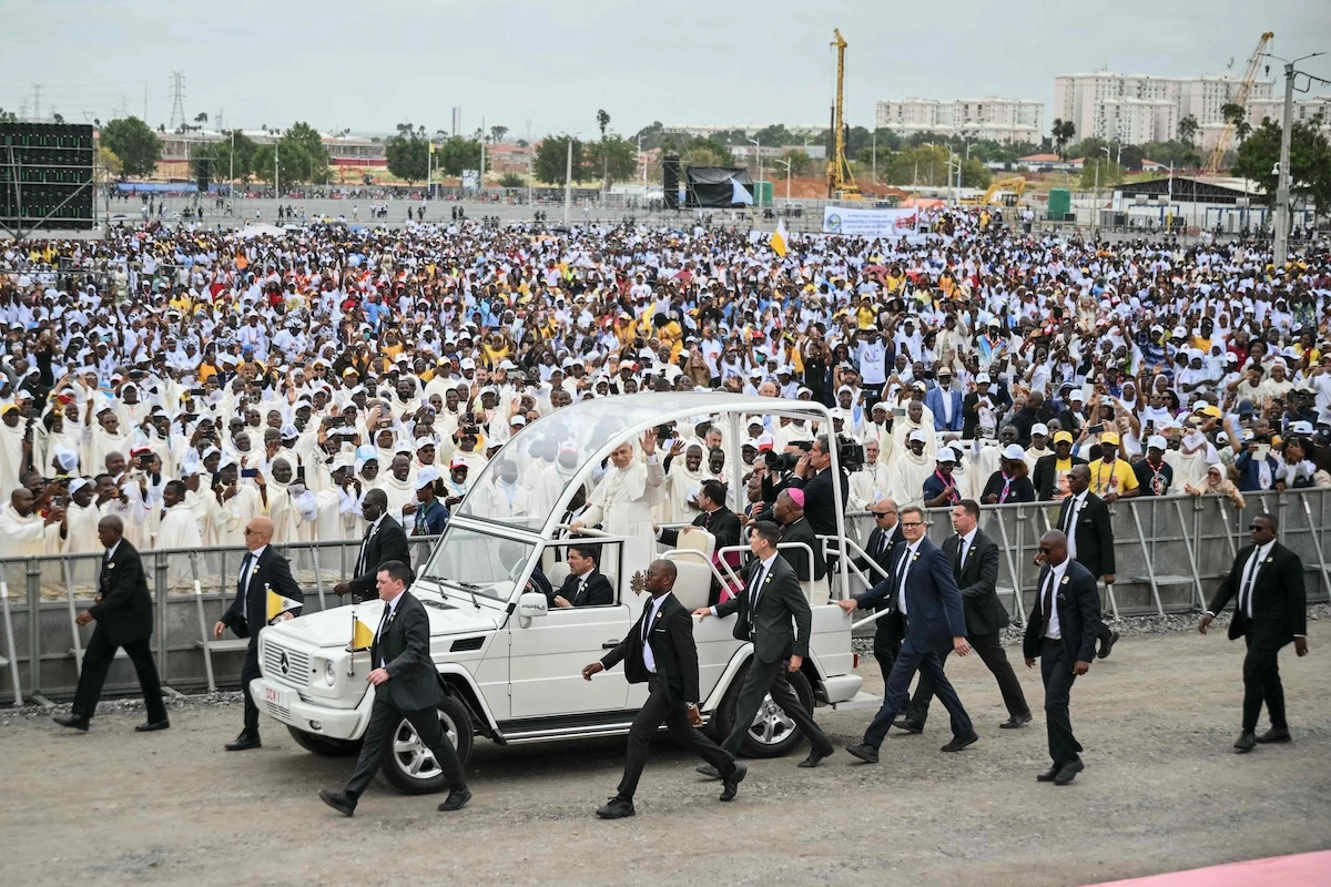 Thousands gather for Pope Leo’s first mass in Angola