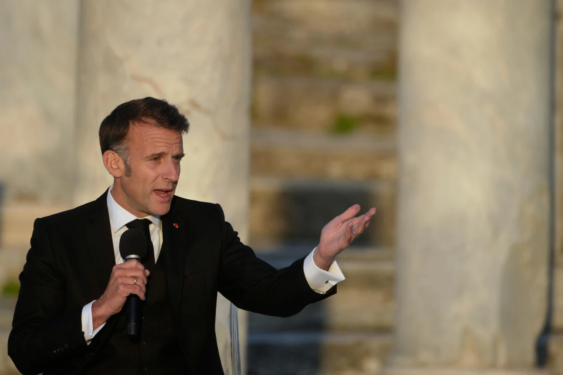 The European Union’s mutual assistance clause is unambiguous, French President Emmanuel Macron said on Saturday during a visit to Greece. (AP)