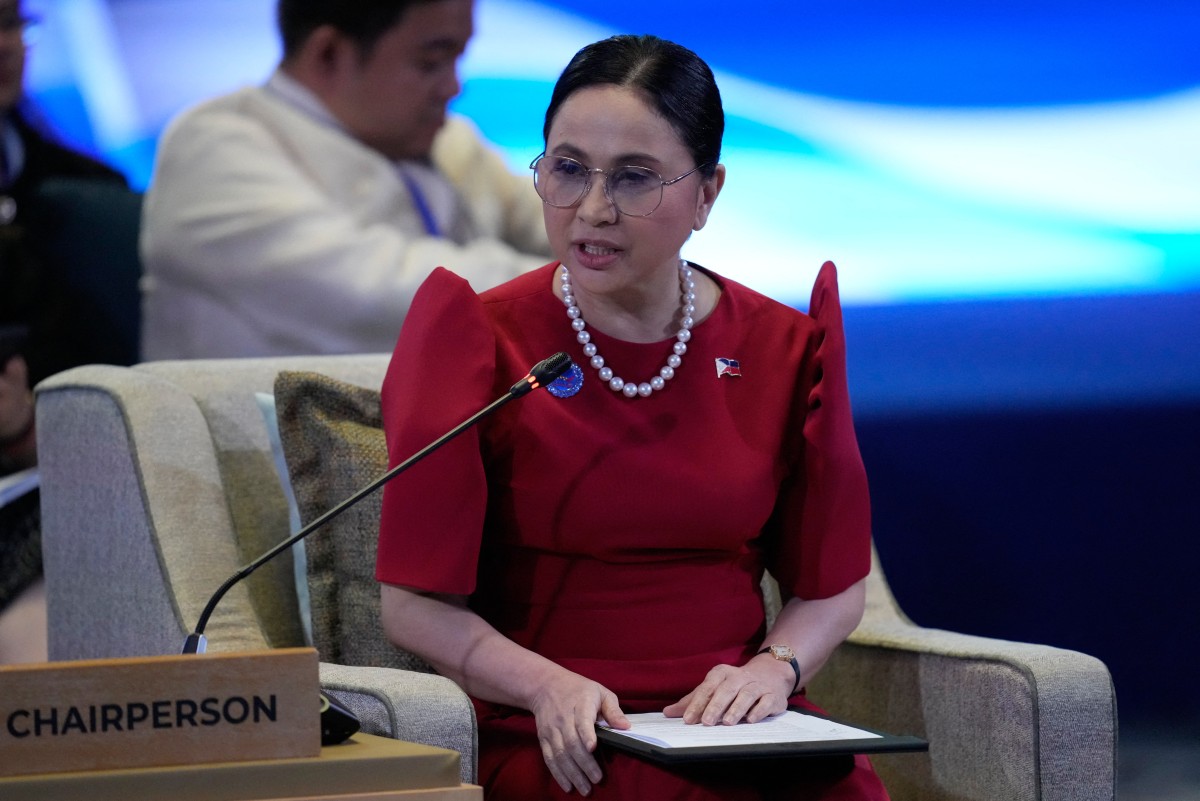 Philippine trade secretary Cristina Roque speaks during an ASEAN ministers' meeting in Manila on March 13, 2026. (AFP/File Photo)