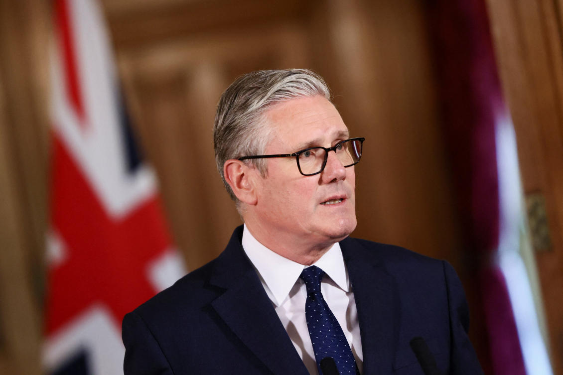 British Prime Minister Keir Starmer gives a media statement at Downing Street on the government's response to a stabbing in which two Jewish men were wounded, which police said was a terrorism‑related attack, after a man was arrested in connection with the incident on Wednesday, in London, Britain, April 30, 2026. (Reuters)