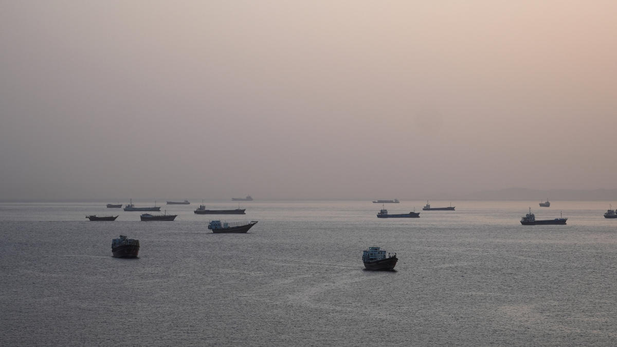 Ships and boats in the Strait of Hormuz, Musandam, Oman, May 1, 2026. (Reuters)