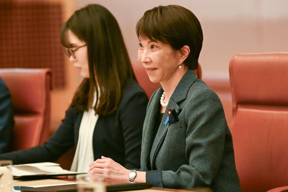 Japan's Prime Minister Sanae Takaichi attends the Australia–Japan Annual Leaders’ Meeting with Australia's Prime Minister Anthony Albanese at Parliament House in Canberra, Australia. (AFP)