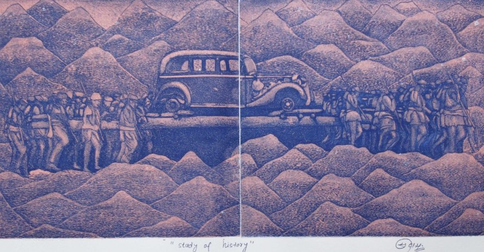 Subas Tamang's 'Study of History III' (2017). (Courtesy of the artist)