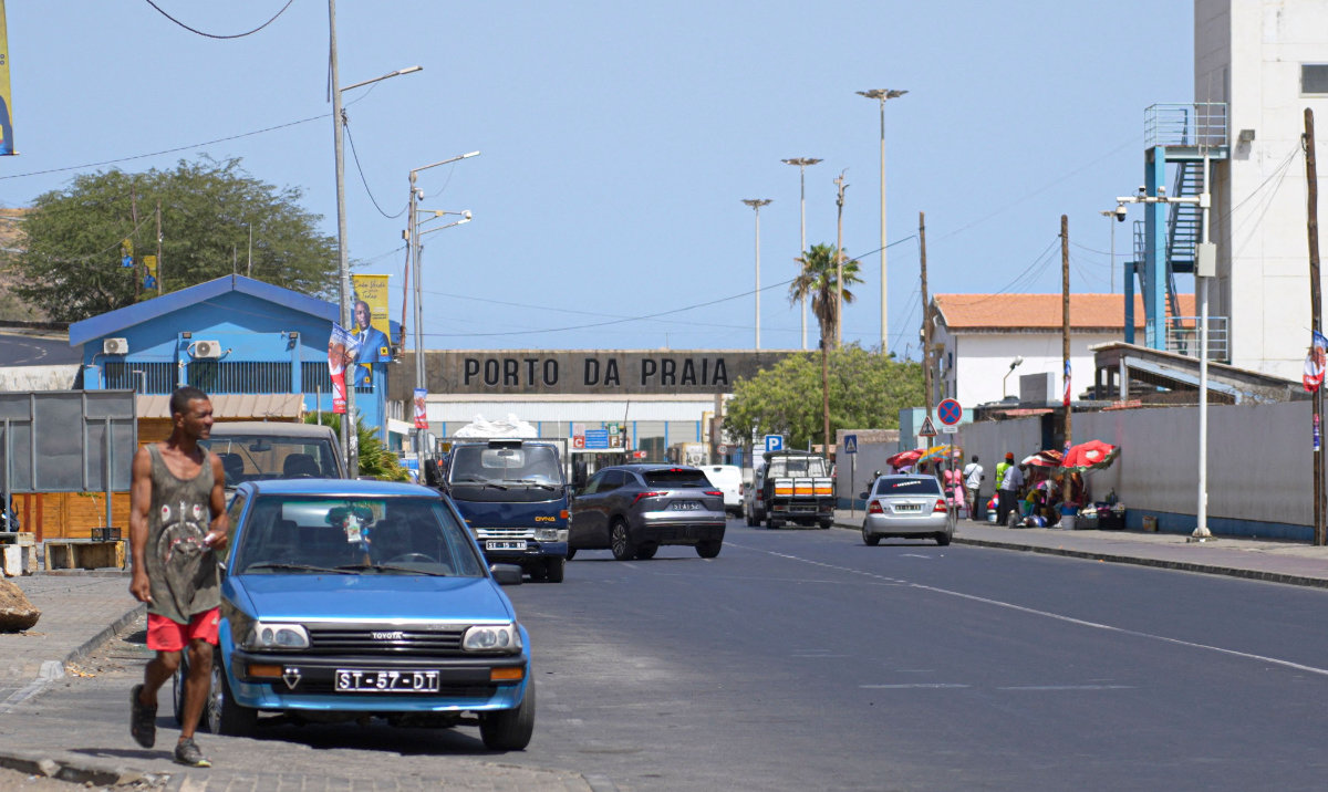 A general view of the entrance to the Port of Praia in Praia, the capital of Cape Verde, on May 4, 2026. Strict precautionary measures including isolation are in place on a cruise ship anchored off Cape Verde on which a suspected outbreak of hantavirus has killed three people, the cruise operator said on May 4, 2026. (AFP)