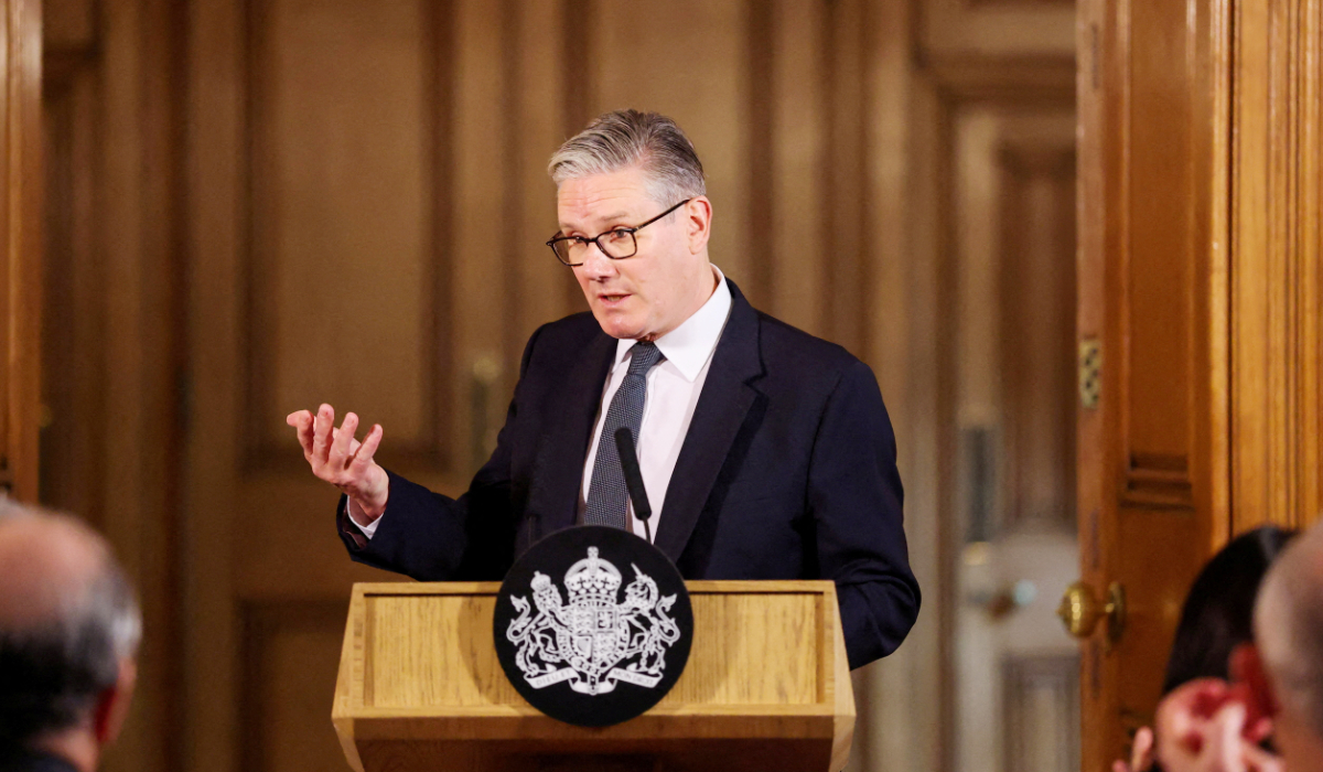 Britain's Prime Minister Keir Starmer speaks during a meeting with leaders from across society to discuss tackling antisemitism, at Downing Street in London, Britain, May 5, 2026. (REUTERS)