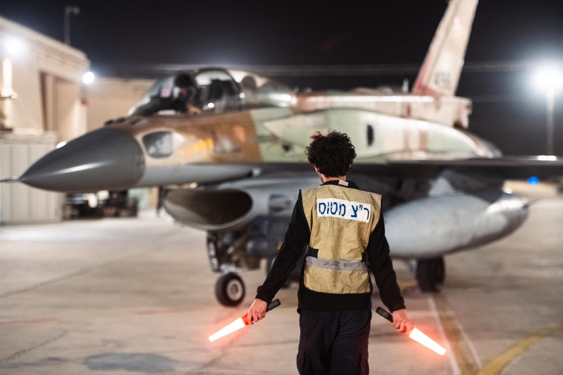 An Israeli fighter jet departing a hangar at an undisclosed location in Israel, October 26, 2024. (Files / AFP)