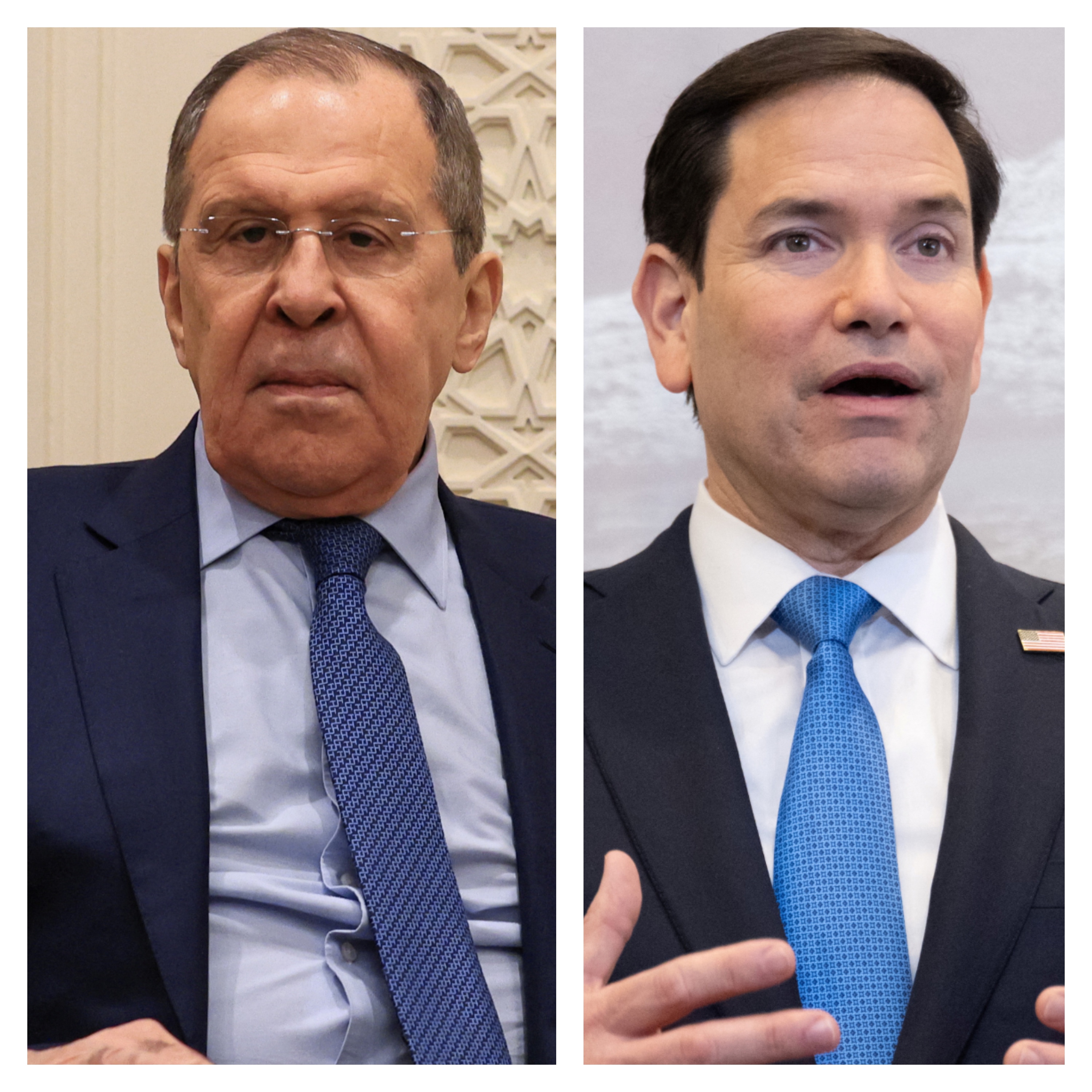 Russian Foreign Minister Sergei Lavrov (L) and US Secretary of State Marco Rubio. (Agencies)