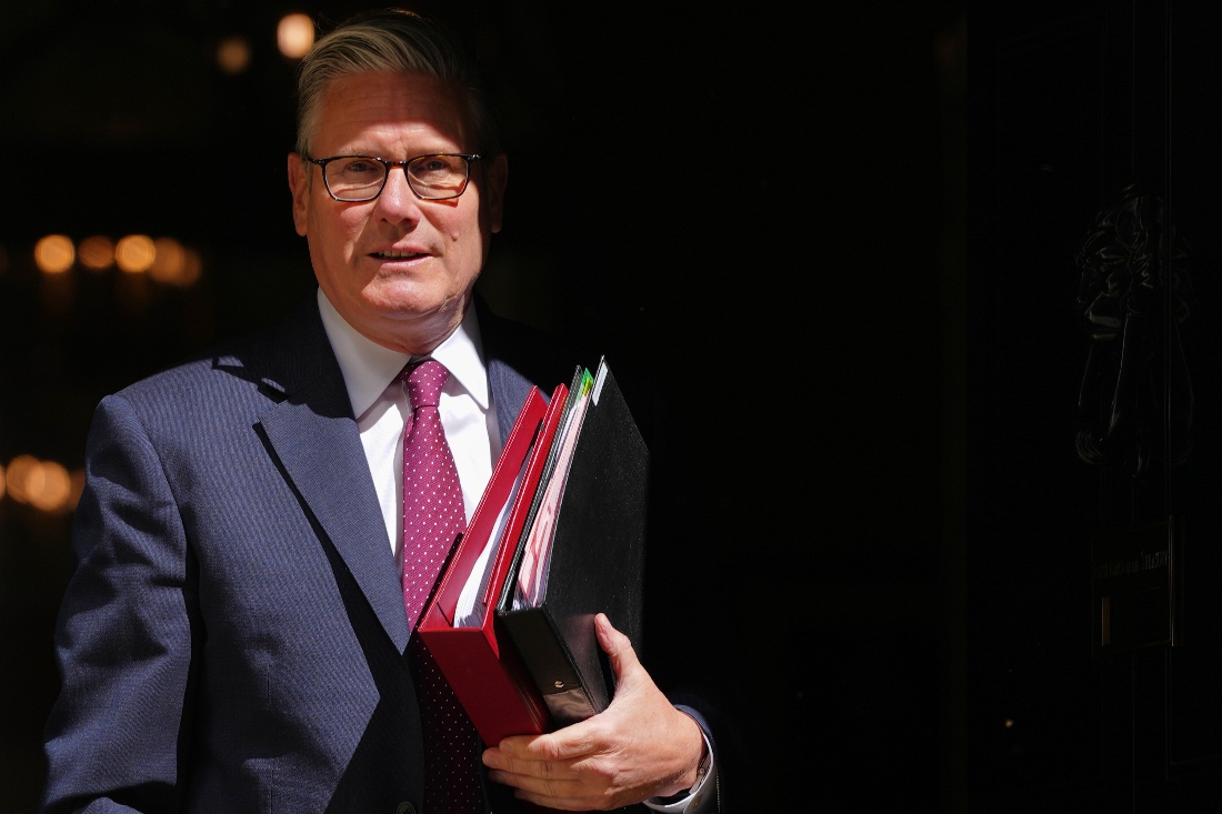 Britain's Prime Minister Keir Starmer leaves 10 Downing Street in London, UK. (AP)
