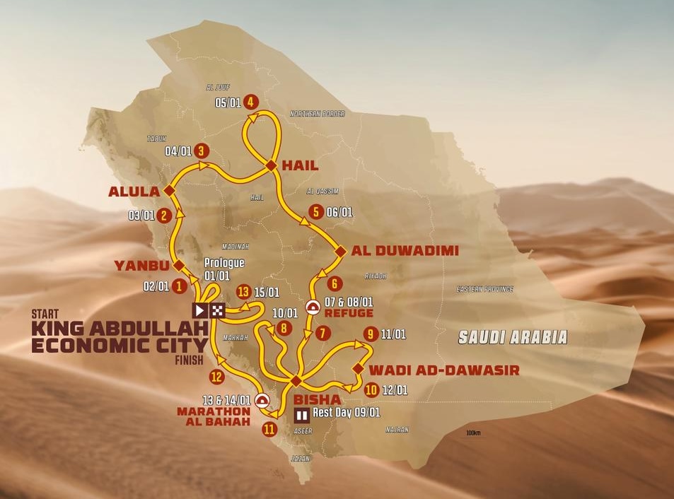 The Dakar Rally Saudi Arabia 2027 will feature the longest competitive stage distance since Dakar arrived in Saudi Arabia. (Supplied)