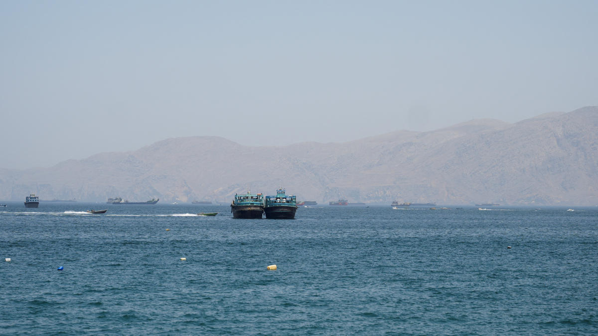Vessels in the Strait of Hormuz, Musandam, Oman, May 6, 2026. (REUTERS)