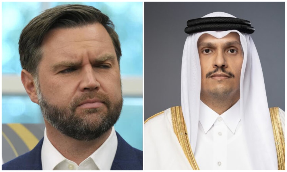 US Vice President JD Vance met with the prime minister of Qatar in Washington. (AFP/QNA/File Photo)
