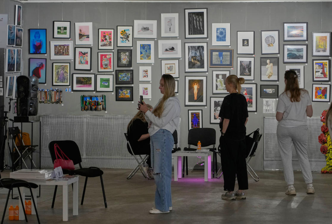 Ukrainians seeking cultural escape from war’s brutality find comfort and resilience at Kyiv art fair