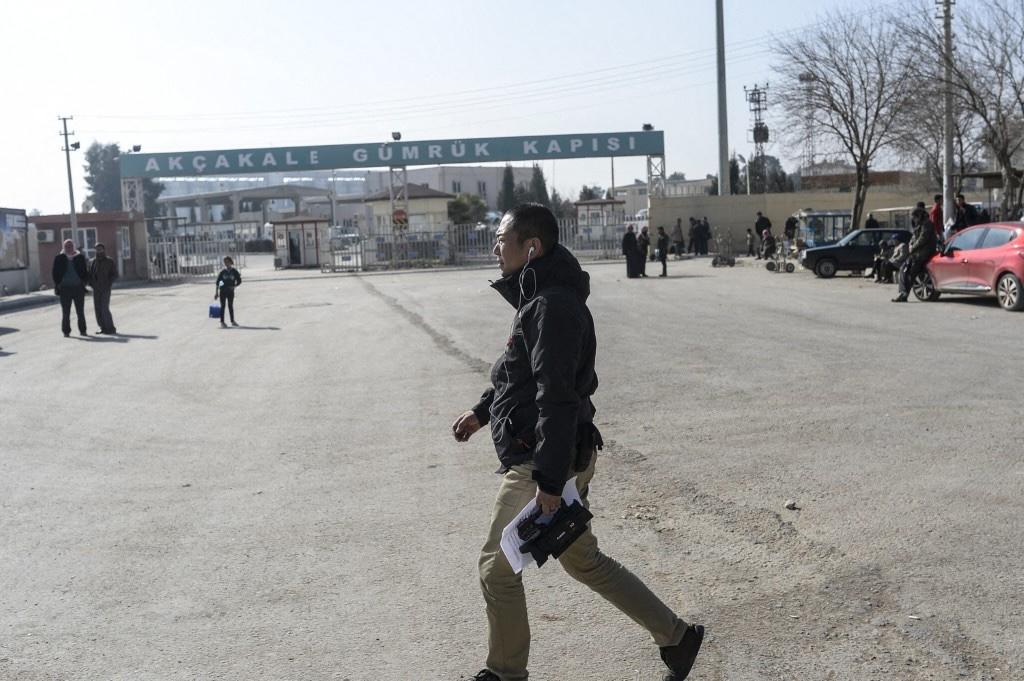 The Akcakale crossing gate at the Turkish-Syrian border can be seen in Akcakale, Sanliurfa province. (File/AFP)