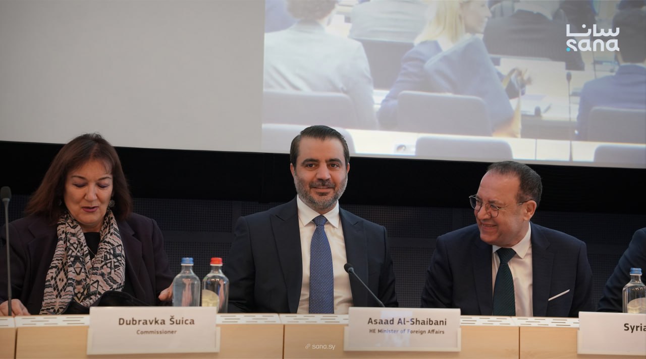 Syrian Foreign Minister Asaad Hassan Al-Shaibani said that the country was entering a new phase centered on economic recovery and the rebuilding of institutions. (SANA)