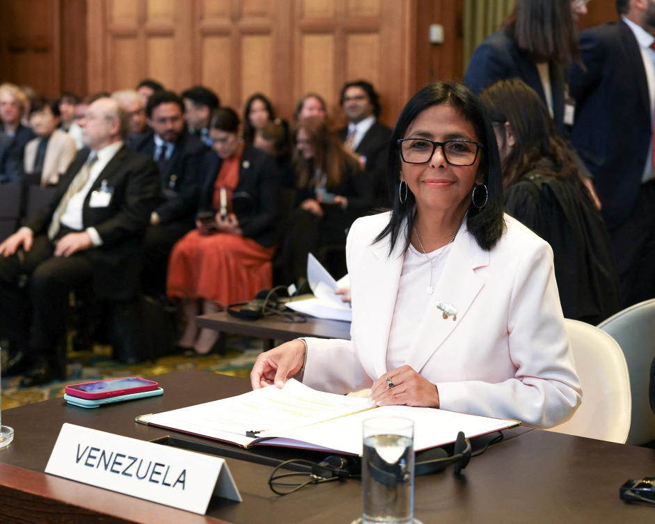 Venezuela’s acting President Delcy Rodríguez told journalists that her country had no plans to become the 51st US state. (REUTERS)
