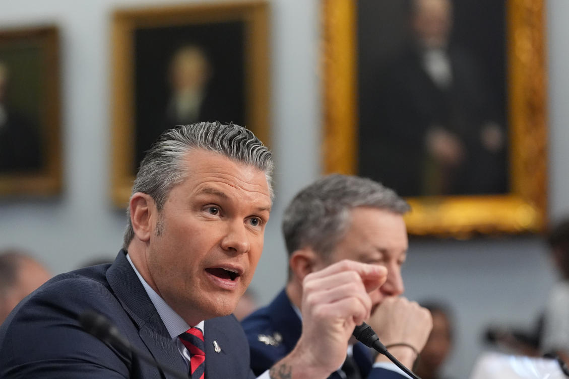 Defense Secretary Pete Hegseth testifies at a House Appropriations subcommittee budget hearing for the Department of Defense, Tuesday. (AP)