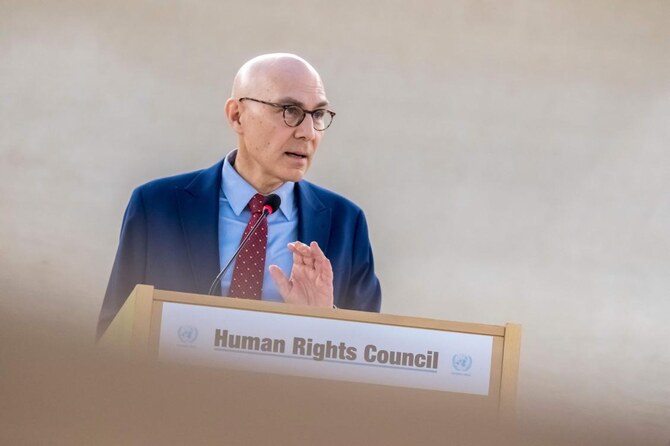 Volker Turk said victims of the attacks deserved justice and accountability but warned that the new court would fail to meet international legal standards and risked institutionalizing discriminatory treatment against Palestinians. (AFP/File Photo)