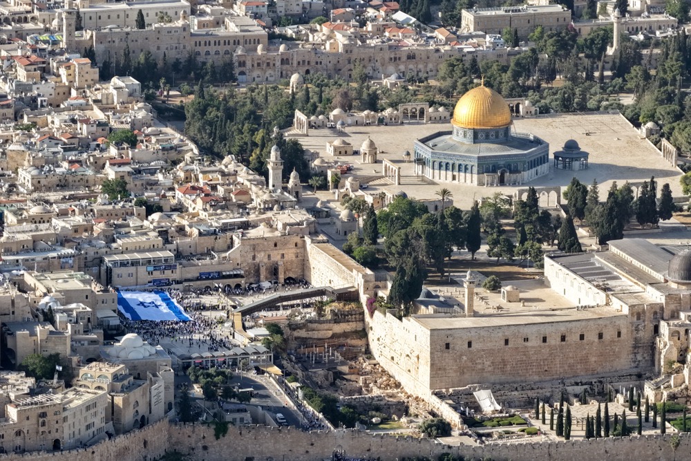 A drone view of Al-Aqsa compound. (Reuters)