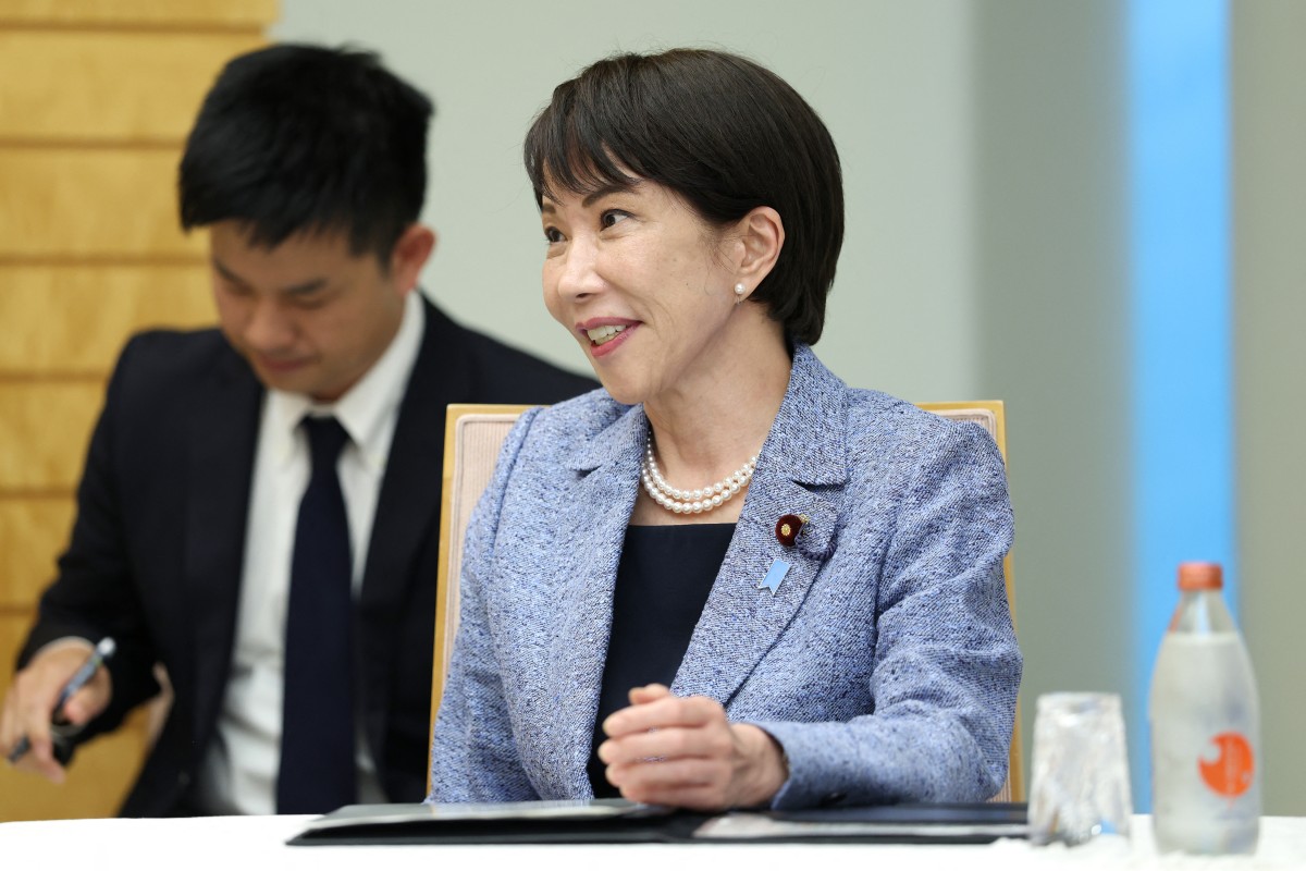 Japan's Prime Minister Sanae Takaichi at a meeting in the prime minister's office in Tokyo, Japan. (AFP)