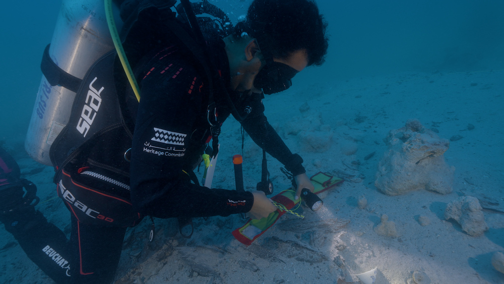 A new documentary film has been presented in which experts of the Heritage Commission analyze the importance of the discovery of the 18th-century Umluj shipwreck, just off the coastline of the Red Sea. (Supplied)