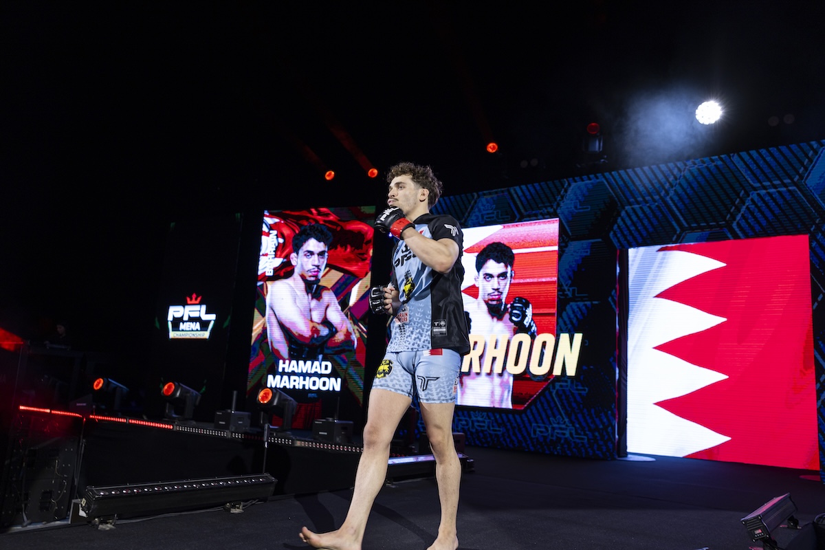 Bahraini flyweight Hamad Marhoon will face Jordan's Saher Qasmieh at PFL MENA 9: Pride of Arabia on for May 24 at the Coca-Cola Arena in Dubai. (FILE/AFP)